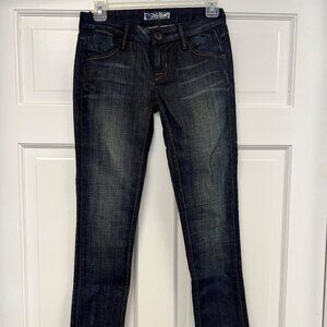 Hudson Dark Blue Distressed Denim Skinny Jean  W427DHASTK